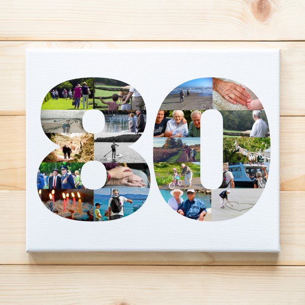 Adult & Teen Ages - Number Collage Canvas Landscape